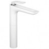 Balance mitigeur de lavabo-vasque 272 mm chromée blanc