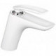 Balance mitigeur de lavabo chromée blanc sans vidage