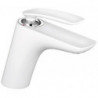 Balance mitigeur de lavabo chromée blanc sans vidage