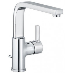Mitigeur lavabo ZENTA DN 15, bec orientable, garniture de vidage G 1 1/2 pouce chromé KLUDI