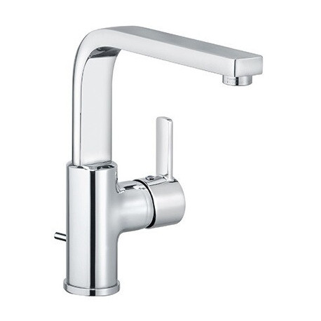 Mitigeur lavabo ZENTA DN 15, bec orientable, garniture de vidage G 1 1/2 pouce chromé KLUDI