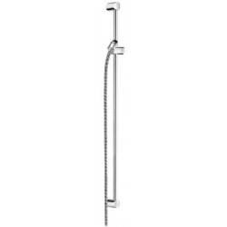 Logo barre de douche 90 cm chroméeavec flexible