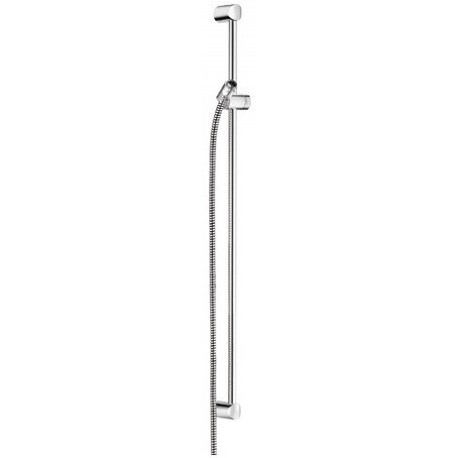 Logo barre de douche 90 cm chroméeavec flexible