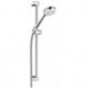 Logo set de douche 60 cm douchette à main 1 jet chromée