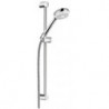 Logo set de douche 60 cm douchette à main 1 jet chromée