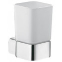 E2 support de verre chromée/blanc
