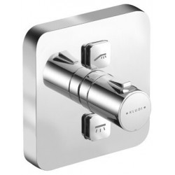 Push mélongeur thermostatique bain-douche à encastrer 2 commandes