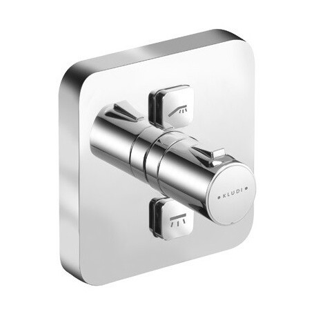 Push mélongeur thermostatique bain-douche à encastrer 2 commandes