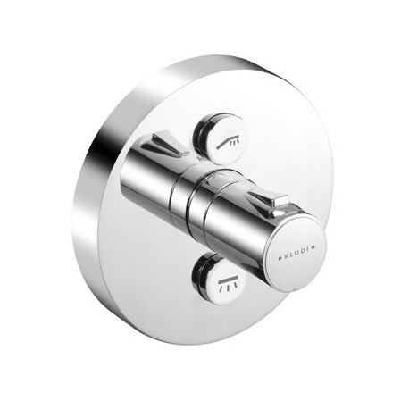Push mélongeur thermostatique bain-douche à encastrer 2 commandes