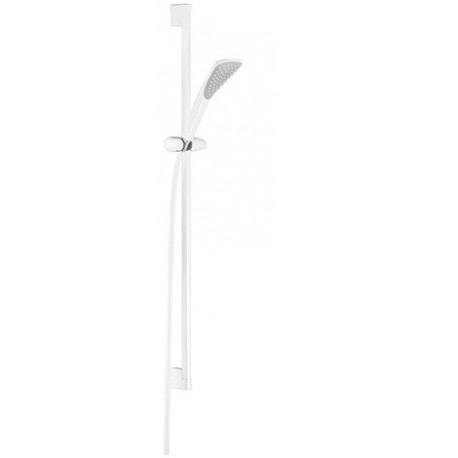 Fizz set de douche 90 cm blanc/chromeavec douchette à main 1 jet