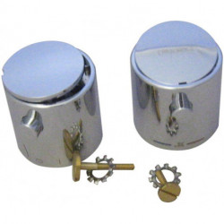 Jeu de poignées thermostatiques chromées, KLUDI Dual Shower System