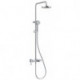 Logo dual shower system mitigeur bain-douhce manette déportéeavec douchette à main 3 jets