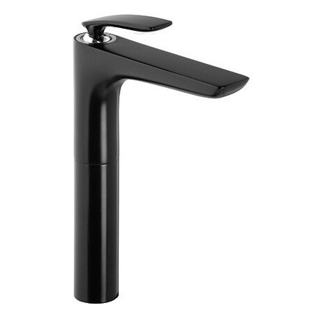 Balan ce mitigeur de lavabo vasque chromée/noir