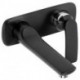 Balance mitigeur de lavabo mural à encastrer 2 trou s, 180 mm, noir mat chromée