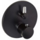 Balance mitigeur de douche thermostatique à encastrer, noir mat chromée 