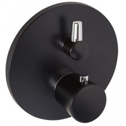 Balance mitigeur de douche thermostatique à encastrer, noir mat chromée 