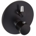 Balance mitigeur de douche thermostatique à encastrer, noir mat chromée 