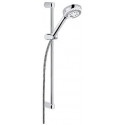 Logo set de douche 60 cm douchette à main 3 jets chromée