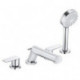 Pure&style mitigeur bain-douche et douchette montage 4 trou s