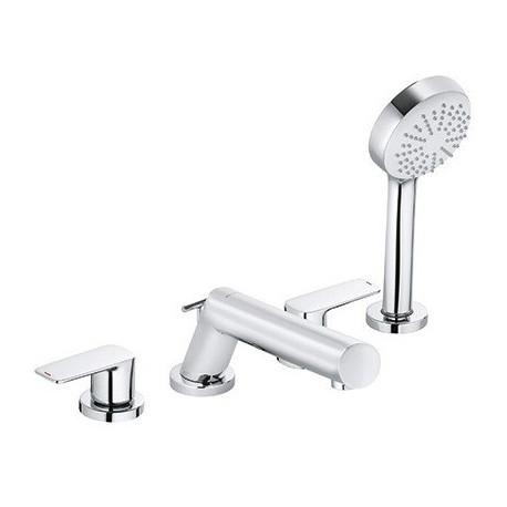 Pure&style mitigeur bain-douche et douchette montage 4 trou s