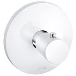 Balance mitigeur thermostatique de douche à encastrer chromée/blanc