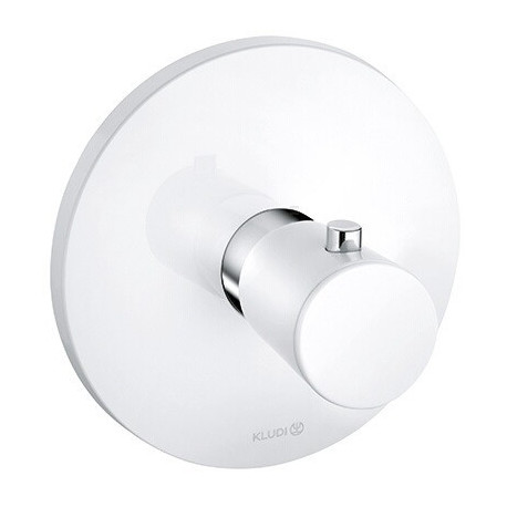 Balance mitigeur thermostatique de douche à encastrer chromée/blanc