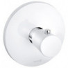 Balance mitigeur thermostatique de douche à encastrer chromée/blanc