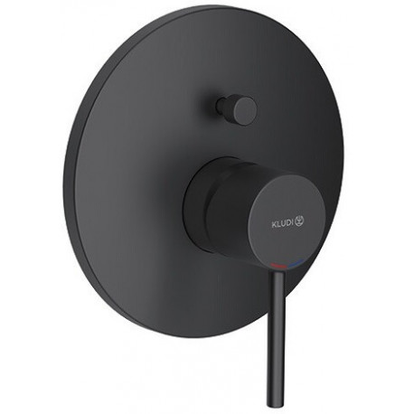 Mitigeur bain/douche BOZZ noir mat pour montage encastré KLUDI