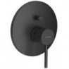 Mitigeur bain/douche BOZZ noir mat pour montage encastré KLUDI