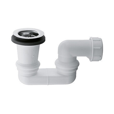 Siphon Kludi pour baignoires et receveurs de douche, blanc
