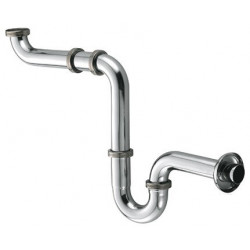 Siphon economie d'espace g 1 1/4 chromée