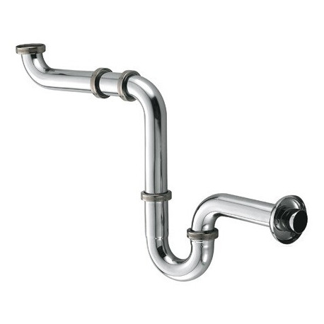 Siphon economie d'espace g 1 1/4 chromée