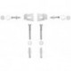 Fixation pour WC sur pied et urinoir Fizz DURAVIT