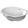 Lavabo à encastrer DURAVIT SANTOSAavec trop plein sans trou de robinetterie B 510x375mm sans trou de robinetterie blanc
