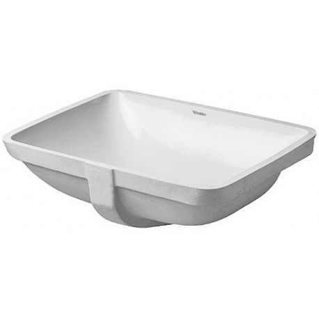 Lavabo à encastrer DURAVIT STARCK 3avec trop plein sans trou de robinetterie B 490x365mm sans trou de robinetterie blanc