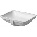 Lavabo à encastrer DURAVIT STARCK 3avec trop plein sans trou de robinetterie B 490x365mm sans trou de robinetterie blanc