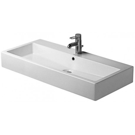 Lavabo Duravit VEROavec trop plein plage de robinettrie 1000x470mm 1 trou de robinetterie blanc
