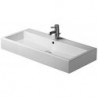 Lavabo Duravit VEROavec trop plein plage de robinettrie 1000x470mm 1 trou de robinetterie blanc