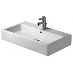 Lavabo Duravit VEROavec trop plein plage de robinettrie 800x470mm geschl 1 trou de robinetterie blanc