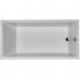Baignoire rectangulaire STARCK X 1800x900mm 1 dossier incliné blanc