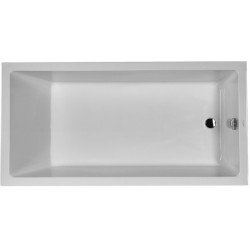 Baignoire rectangulaire STARCK X 1800x900mm 1 dossier incliné blanc