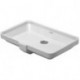 Lavabo à encastrer DURAVIT 2ND FLOORavec trop plein sans trou de robinetterie B 525x350mm sans trou de robinetterie blanc