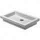 Lavabo à encastrer DURAVIT 2ND FLOOR sans trop plein plage de robinettrie 580x415mm sans trou de robinetterie blanc