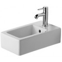 Lave-mains Duravit VEROavec trop plein plage de robinettrie 250x450mm 1 trou de robinetterie blanc