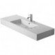 Lavabo meuble Duravit VEROavec trop plein plage de robinettrie 1250x490mm 1 trou de robinetterie blanc
