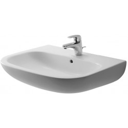 Lavabo D-CODE avec trop-plein,trou robinettrie 650x500mm blanc