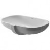 Lavabo à encastrer DURAVIT D-CODEavec trop plein sans trou de robinetterie B 495x290mm sans trou de robinetterie blanc