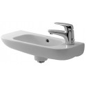 Lave-mains D-CODE avec trop-plein, plage de robinetterie, 500x220mm blanc