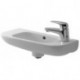 Lave-mains Duravit D-CODEavec trop plein plage de robinettrie 500x220mm 1 trou de robinetterie li we