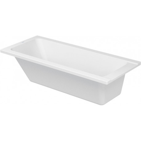 Baignoire rectangulaire D-CODE 1 dossier incliné, blanc 1600 x 700 mm DURAVIT